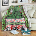 Aotearoa Iwi Ngati Maru Hauraki Blanket Maori Wharenui House Tribal Pattern