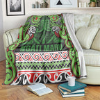 Aotearoa Iwi Ngati Maru Hauraki Blanket Maori Wharenui House Tribal Pattern