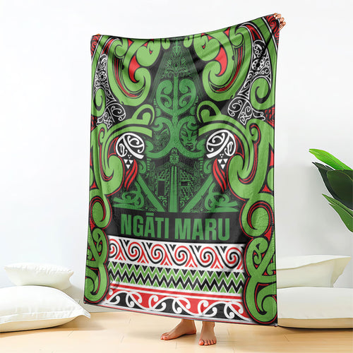 Aotearoa Iwi Ngati Maru Hauraki Blanket Maori Wharenui House Tribal Pattern