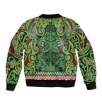 Aotearoa Iwi Ngati Maru Hauraki Bomber Jacket Maori Wharenui House Tribal Pattern