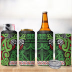 Aotearoa Iwi Ngati Maru Hauraki 4 in 1 Can Cooler Tumbler Maori Wharenui House Tribal Pattern