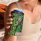Aotearoa Iwi Ngati Maru Hauraki 4 in 1 Can Cooler Tumbler Maori Wharenui House Tribal Pattern