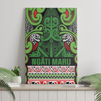 Aotearoa Iwi Ngati Maru Hauraki Canvas Wall Art Maori Wharenui House Tribal Pattern