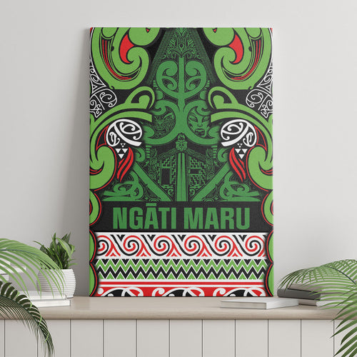 Aotearoa Iwi Ngati Maru Hauraki Canvas Wall Art Maori Wharenui House Tribal Pattern