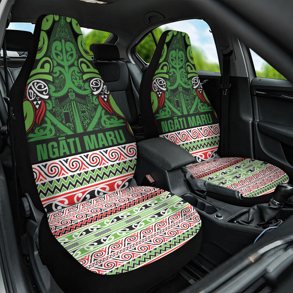 Aotearoa Iwi Ngati Maru Hauraki Car Seat Cover Maori Wharenui House Tribal Pattern