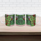 Aotearoa Iwi Ngati Maru Hauraki Ceramic Mug Maori Wharenui House Tribal Pattern