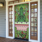 Aotearoa Iwi Ngati Maru Hauraki Door Cover Maori Wharenui House Tribal Pattern