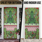 Aotearoa Iwi Ngati Maru Hauraki Door Cover Maori Wharenui House Tribal Pattern