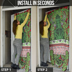 Aotearoa Iwi Ngati Maru Hauraki Door Cover Maori Wharenui House Tribal Pattern