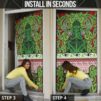 Aotearoa Iwi Ngati Maru Hauraki Door Cover Maori Wharenui House Tribal Pattern
