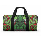 Aotearoa Iwi Ngati Maru Hauraki Duffle Bag Maori Wharenui House Tribal Pattern