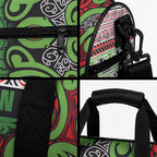 Aotearoa Iwi Ngati Maru Hauraki Duffle Bag Maori Wharenui House Tribal Pattern