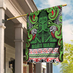 Aotearoa Iwi Ngati Maru Hauraki Garden Flag Maori Wharenui House Tribal Pattern