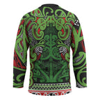 Aotearoa Iwi Ngati Maru Hauraki Hockey Jersey Maori Wharenui House Tribal Pattern