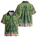 Aotearoa Iwi Ngati Maru Hauraki Kid Hawaiian Shirt Maori Wharenui House Tribal Pattern