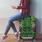 Aotearoa Iwi Ngati Maru Hauraki Luggage Cover Maori Wharenui House Tribal Pattern
