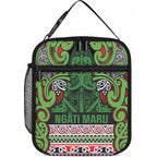Aotearoa Iwi Ngati Maru Hauraki Lunch Bag Maori Wharenui House Tribal Pattern