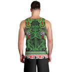 Aotearoa Iwi Ngati Maru Hauraki Men Tank Top Maori Wharenui House Tribal Pattern