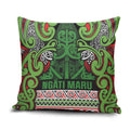 Aotearoa Iwi Ngati Maru Hauraki Pillow Cover Maori Wharenui House Tribal Pattern
