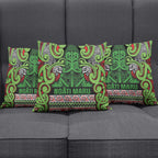 Aotearoa Iwi Ngati Maru Hauraki Pillow Cover Maori Wharenui House Tribal Pattern
