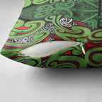 Aotearoa Iwi Ngati Maru Hauraki Pillow Cover Maori Wharenui House Tribal Pattern