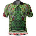 Aotearoa Iwi Ngati Maru Hauraki Polo Shirt Maori Wharenui House Tribal Pattern
