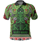 Aotearoa Iwi Ngati Maru Hauraki Polo Shirt Maori Wharenui House Tribal Pattern