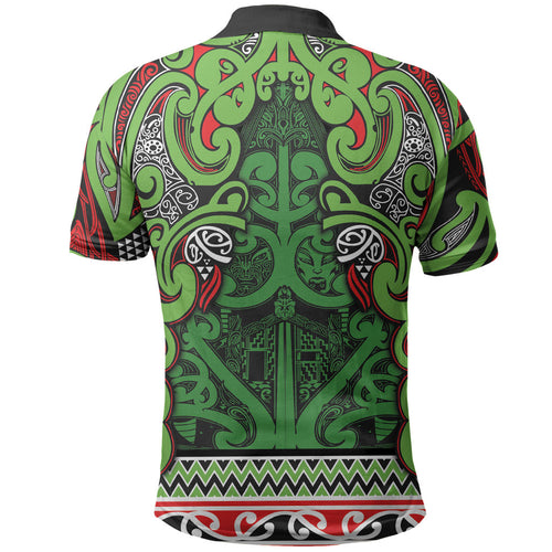 Aotearoa Iwi Ngati Maru Hauraki Polo Shirt Maori Wharenui House Tribal Pattern