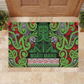 Aotearoa Iwi Ngati Maru Hauraki Rubber Doormat Maori Wharenui House Tribal Pattern