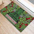 Aotearoa Iwi Ngati Maru Hauraki Rubber Doormat Maori Wharenui House Tribal Pattern