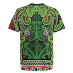 Aotearoa Iwi Ngati Maru Hauraki Rugby Jersey Maori Wharenui House Tribal Pattern