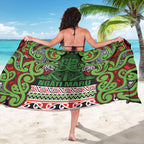 Aotearoa Iwi Ngati Maru Hauraki Sarong Maori Wharenui House Tribal Pattern
