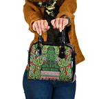 Aotearoa Iwi Ngati Maru Hauraki Shoulder Handbag Maori Wharenui House Tribal Pattern
