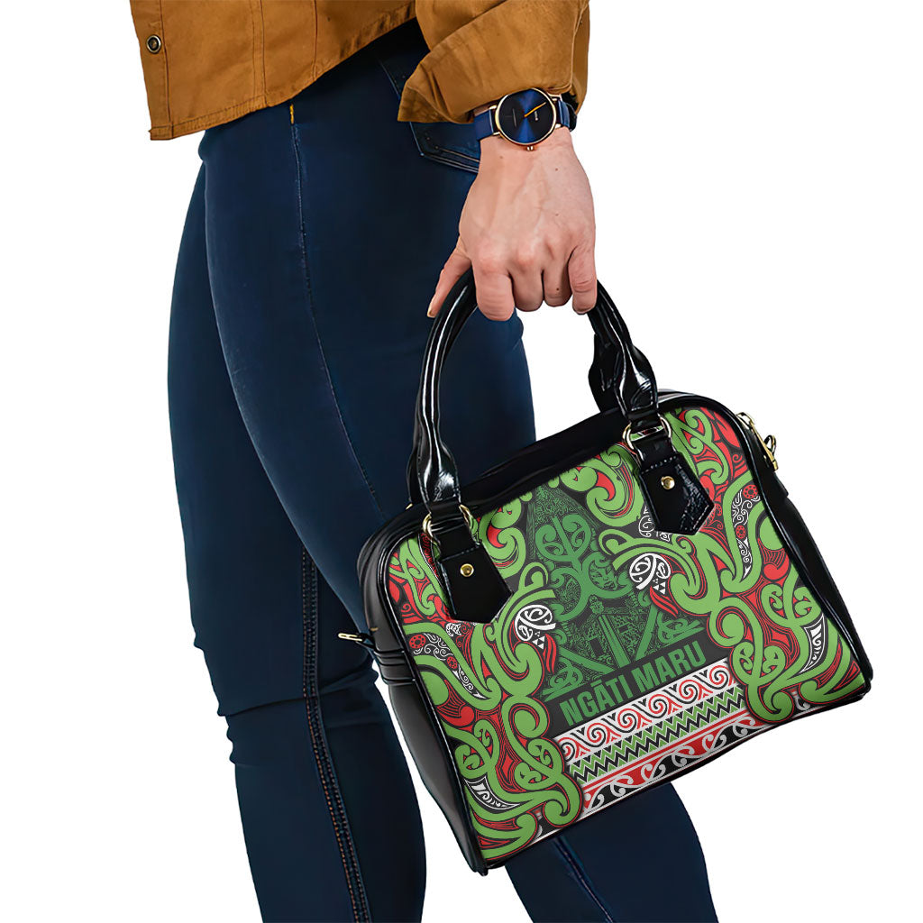 Aotearoa Iwi Ngati Maru Hauraki Shoulder Handbag Maori Wharenui House Tribal Pattern