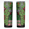 Aotearoa Iwi Ngati Maru Hauraki Skinny Tumbler Maori Wharenui House Tribal Pattern