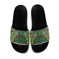 Aotearoa Iwi Ngati Maru Hauraki Slide Sandals Maori Wharenui House Tribal Pattern