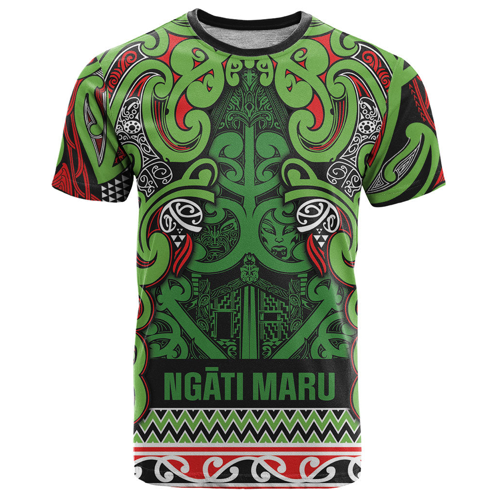 Aotearoa Iwi Ngati Maru Hauraki T Shirt Maori Wharenui House Tribal Pattern