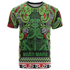 Aotearoa Iwi Ngati Maru Hauraki T Shirt Maori Wharenui House Tribal Pattern