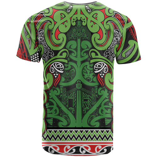 Aotearoa Iwi Ngati Maru Hauraki T Shirt Maori Wharenui House Tribal Pattern