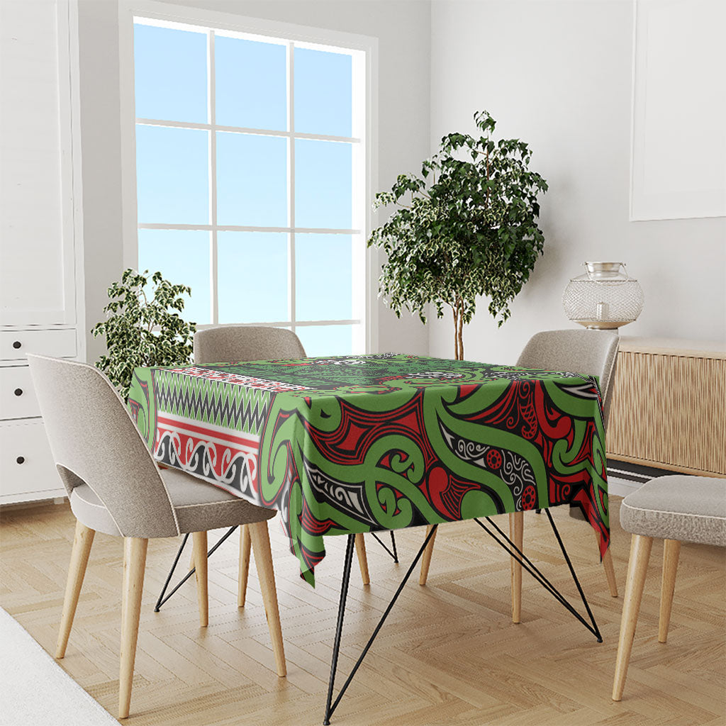 Aotearoa Iwi Ngati Maru Hauraki Tablecloth Maori Wharenui House Tribal Pattern