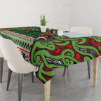 Aotearoa Iwi Ngati Maru Hauraki Tablecloth Maori Wharenui House Tribal Pattern