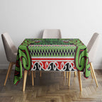 Aotearoa Iwi Ngati Maru Hauraki Tablecloth Maori Wharenui House Tribal Pattern