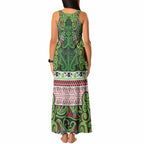 Aotearoa Iwi Ngati Maru Hauraki Tank Maxi Dress Maori Wharenui House Tribal Pattern