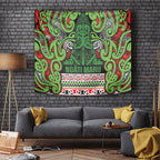 Aotearoa Iwi Ngati Maru Hauraki Tapestry Maori Wharenui House Tribal Pattern
