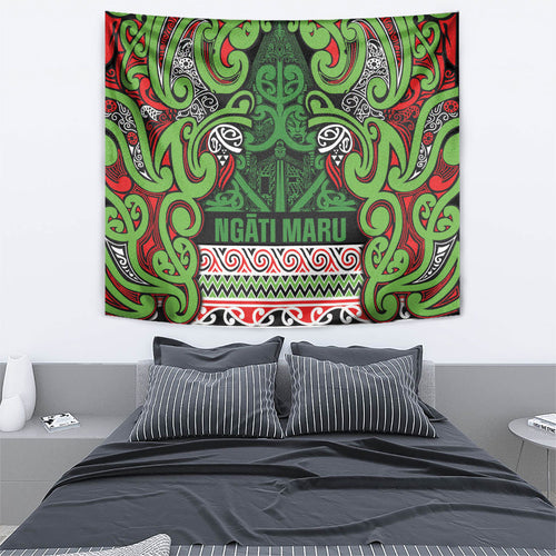 Aotearoa Iwi Ngati Maru Hauraki Tapestry Maori Wharenui House Tribal Pattern