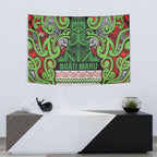 Aotearoa Iwi Ngati Maru Hauraki Tapestry Maori Wharenui House Tribal Pattern