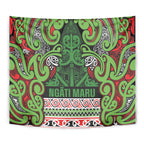 Aotearoa Iwi Ngati Maru Hauraki Tapestry Maori Wharenui House Tribal Pattern