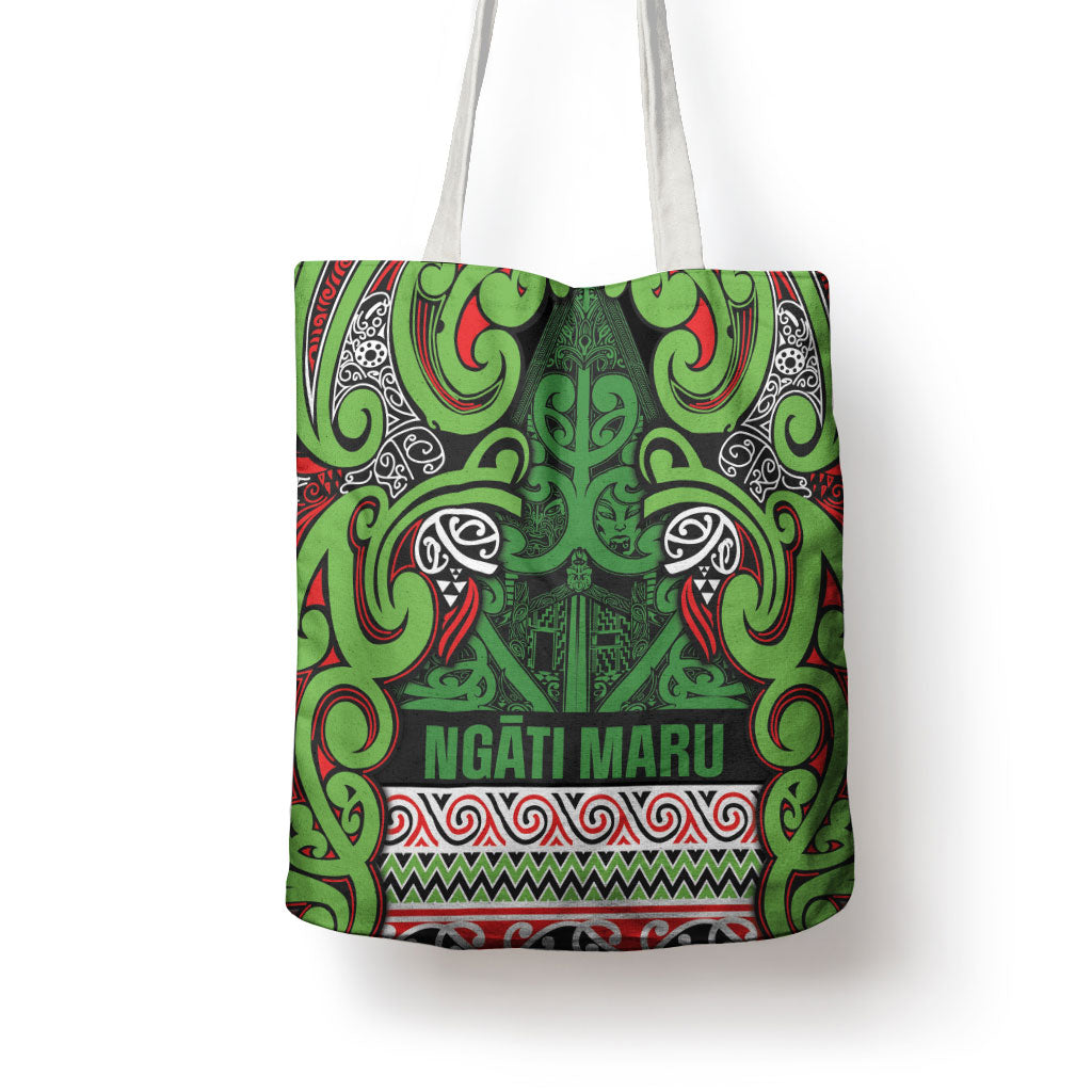 Aotearoa Iwi Ngati Maru Hauraki Tote Bag Maori Wharenui House Tribal Pattern