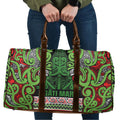 Aotearoa Iwi Ngati Maru Hauraki Travel Bag Maori Wharenui House Tribal Pattern