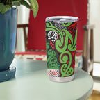 Aotearoa Iwi Ngati Maru Hauraki Tumbler Cup Maori Wharenui House Tribal Pattern